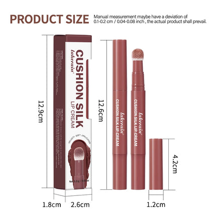 Lakerain Matte Blush Rotating Lipstick Multi-functional Lip Mud for Lips and Cheeks Long-lasting Waterproof Velvet Lip Gloss
