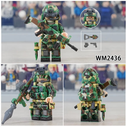 WM6147 WM6168 WM6169 Military Series SWAT Special Forces Building Block Commando Soldier City Police Cap Mini Action Figure Toys