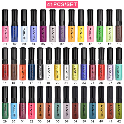 41pcs Nail Stamping Polish Set Nail Art Printing Varnish DIY Design for Stamping Plate Nail Polish Semi-transparent Lacquer Set