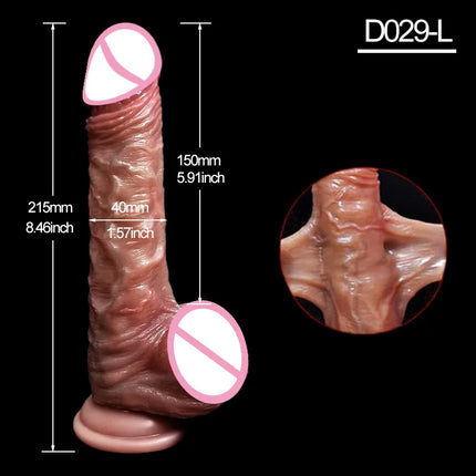 Realistic Sliding Foreskin Dildo for Women Testicles Penis sexy adult Strapon Dildos Masturbator Big Dick Anal plug 18+ Sex Toys