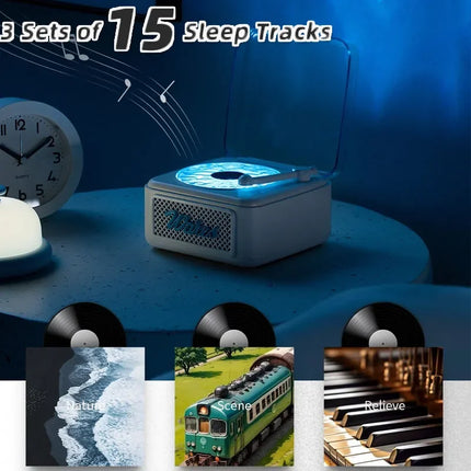 Bluetooth Speaker White Noise Sleep Aid Soundbar Surround Sound Music Box Wave Atmosphere Light Sleep Timer Support TF USB AUX