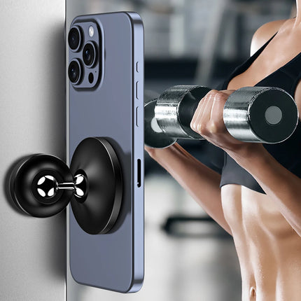 Double-Sided Magnetic Phone Holder 360°Adjustable Gym Car Kitchen Dual Magnet Mount Stand for Magsafe iPhone 15/14/13/12