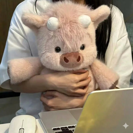 Soft Calf Pig Stuffed Animal Plush Toy Cute Animated Stuffed Animal Pillow Creative Running Pig Plush Toy Gift 17.7inch