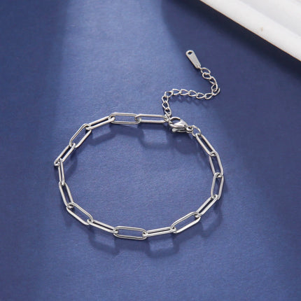 Skyrim Stainless Steel Gold Color Bracelet Twist Figaro Cuban Chain Bracelets Women Trendy Minimalist Jewelry Gifts Wholesale