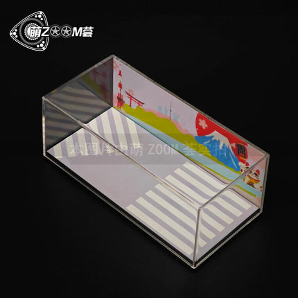 1/64 Car Model Acrylic Display Box Japanese Style Painting Scene