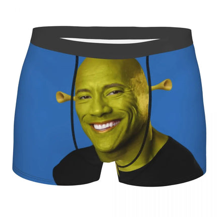 Custom Male Cool The Rock Dwayne Meme Underwear American Actor Johnson Boxer Briefs Stretch Shorts Panties Underpants