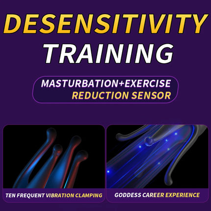Penis Trainer Electric Shock Male Masturbator Penis Vibrator 10 Vibrating Modes Male Stroker 360°Wrapped Adult Sex Toys for Men