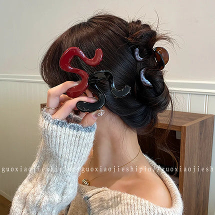 Simple Irregular Hair Catch Clip Shark Clip Women's Premium 2026 New Hairpin Back Head Hair Accessories Hairpin Elegant