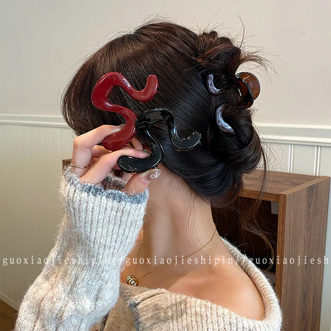 Simple Irregular Hair Catch Clip Shark Clip Women's Premium 2026 New Hairpin Back Head Hair Accessories Elegant Hairpin