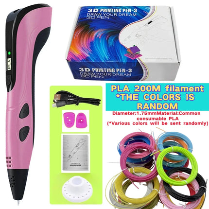 New Style 3D Printing Pen 3D Pen Set for Kids with Power Supply Pla Filament Travel Case Birthday Christmas Gift for Kids