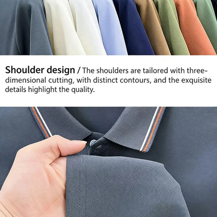 Summer new men's business short sleeved polo shirt T-shirt personalized luxury brand Pony embroidery casual comfortable clothing