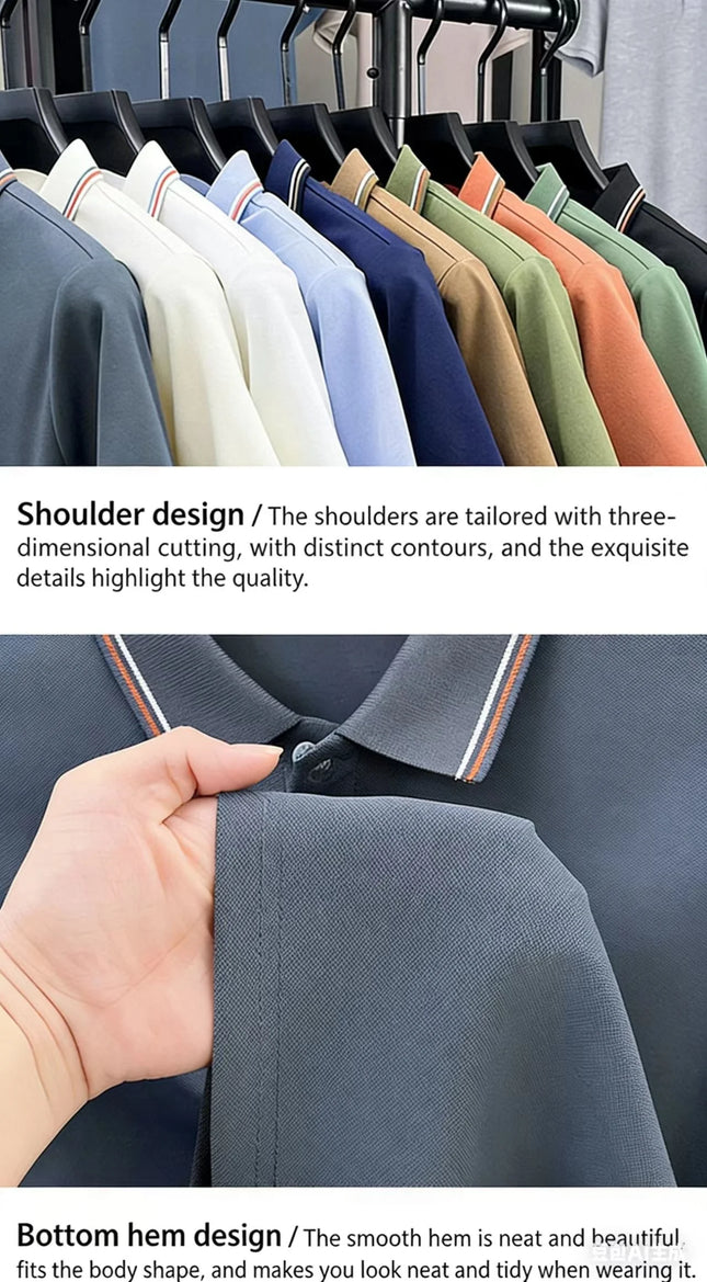 Summer new men's business short-sleeved polo shirt T-shirt personalized luxury brand Pony embroidery casual comfortable clothing