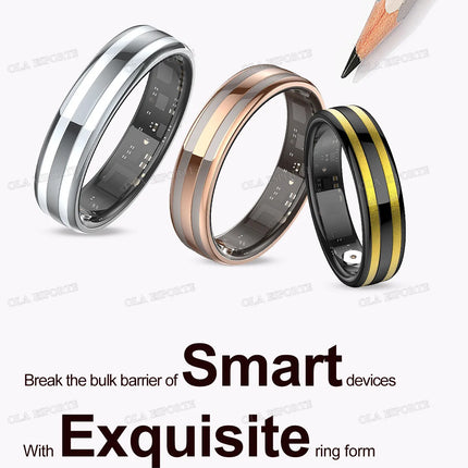 New 6.3mm Thin Smart Ring Health Monitor Smartring Outdoor Waterproof Ring Heart Rate Body Temperature Monitoring Sports rings
