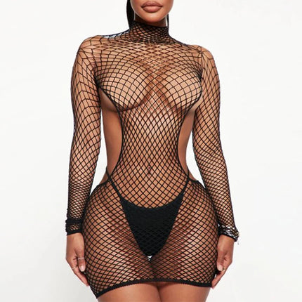 Sexy Babydolls Lingerie Women's Pajamas One Pieces Ladies Mesh Nightwear Bodysuit Dress Underwear Erotic Sexy Costumes Plus Size