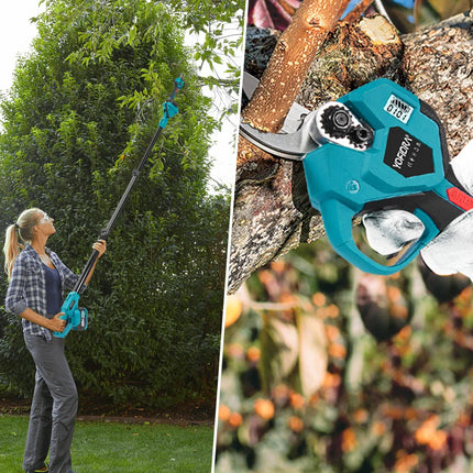 YOFIDRA Brushless Telescoping Pole Electric Chainsaw Pruner Shear Scissor High Garden Pruning Tool For Makita 21V Battery Pin