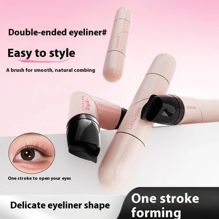 Double Head Rotatable Eyeliner Stamp Integrated Eyeliner Stamp Precise Outline Signet Long-Lasting Eyeliner Liquid Pen Cosmetics
