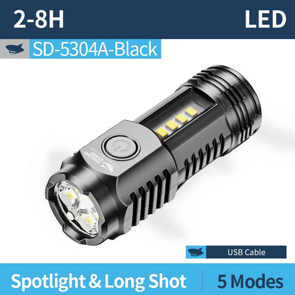 Portable Mini LED Handheld Flashlight Powerful Fingertip Torch Outdoor Waterproof Hiking Camping Flash Light with Pen Clip