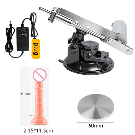 39mm Stroke Mini Automatic Telescopic Sex Machine Set With Dildo 60mm Plate Power Controller 100-240V Carton Packaging
