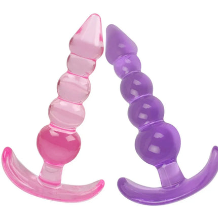 Butt Plug Dildo Butt Prostate Massage Unisex Sexy Stopper Soft Silicone Anal Plugs Beads Adult Sex Toy for Men Women Adult Games