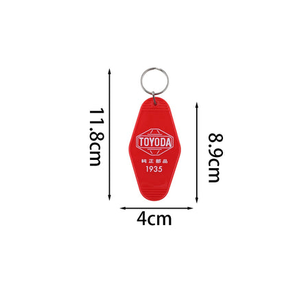 Japanese Retro Camping Style Toyoda Keychain Toyota Trend Fuji Subaru Car Interior Decoration Plate Pendant Keychain