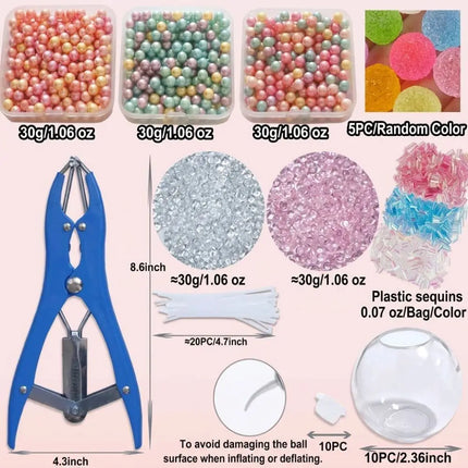 1 Set Creative Tear Resistant DIY Craft Supplies TPR Clear Refillable Ball Shell Stretchy Refillable Empty Ball Skin DIY Craft