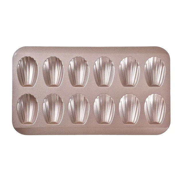 1Pc Mini Cake Mold Madeleine Tray Stainless Steel Tin Mold Madeleine Nonstic Cookie Pans Baking Tray Mould Tin Metal Biscuit Pan