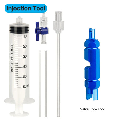 60ml Tubeless Tire Injector Syringe Presta Valve Core Remover MTB/Road Bike Sealant Injection Tool