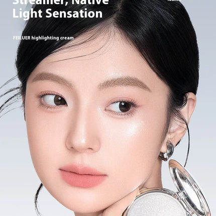 FOCALLURE Highlighter Bronzer Cream Monochrome Highgloss Giltter Long Lasting Natural Matte Concealer Contouring Makeup