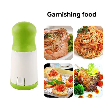Manual Vegetable & Pepper Grinder Stainless Steel Herb Chopper Kitchen Gadget
