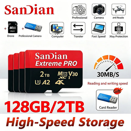 High-Speed Storge SD Card Original Micro TF Cards Class 10 Fast Transfer Memory Card for Phones/Digital Camera/MP3 Player