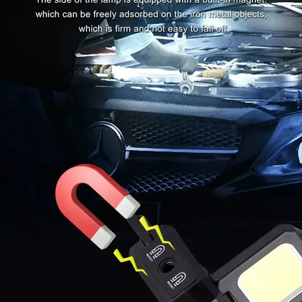 USB Rechargeable LED COB Work Lights Mini LED Handheld Flashlights Waterproof Keychain Emergency Lantern For Outdoor Camping
