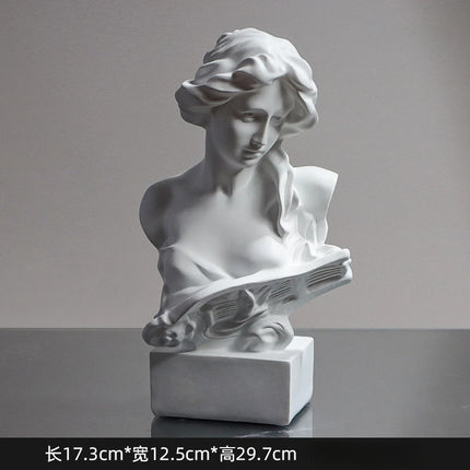 European David Head Figurine Greek Mythology Venus  Resin Statue Home Figures Sculpture Bookshelf Decorations Art Sketch Prop