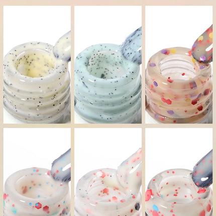 Milk White Glitter Nail Polish Gel Milk White Oreo Super Glitter Slice Cheese Nail Polish Internet Celebrity Style DIY Nail Glue