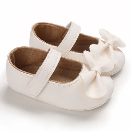Baby Girl Casual and Comfortable Solid Color Mary Jane Shoes Lightweight and Non Slip Spring and Autumn Walking Shoes