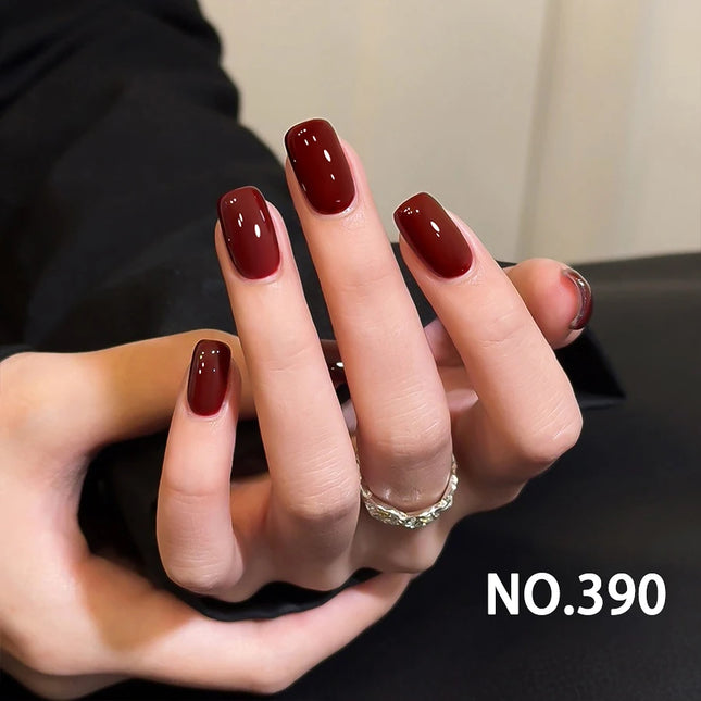 New Year Red Nail Polish Gel 2026 New Autumn/Winter Set, Cherry Wine Red, Makes Skin Look Brighter, Salon Specific