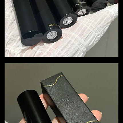 HERORANGE~ Low Saturation Light Lipstick Multi-purpose Stick Moisturizing White Natural Long-lasting Mirror Lipstick