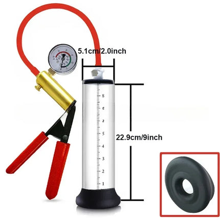 Acrylic Penis Enlarger Manual Penis Pump Sex Toy for Men Vacuum Pump Male Masturbation Penis Extender Trainer Adults Sex Product