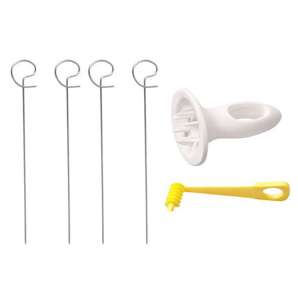 Spiral Potato Cutter with 4 Stainless Steel Sticks Spiralizer Chips Maker Reusable Potato Twister Kitchen Accessories