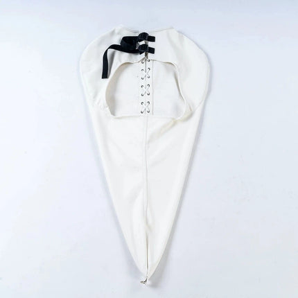 Unisex Intimate Bondage Collection with Adjustable Upper Body Harness Glove Hood Mask for Couple Opaque Binding Adult Sex Toys