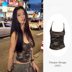 M [French Chic Vest] / Camouflage vest [high quality version]