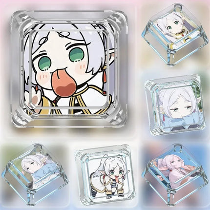 Animation Frieren: Beyond Journey's End Personalized Keycap Single PC Art Transparent Mechanical Keyboard Keycap Gift