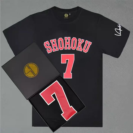 Cotton Shohoku Jersey Tshirt Sakuragi Mitsui Miyagi Basketball Shirt Anime Cosplay Uniform Tee for Men Women Fans