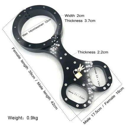 Luxury Crystal Wrist Oval Handcuffs Neck Collar Cangue Shackles Pillory Cangue Fixed Handcuffs To Collar Bondage Adult Sex Toys