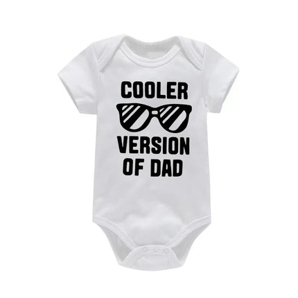 Funny Newborn Boys Girls Clothes Dad Letter Sunglasses Onesie Summer Casual Comfortable Crew Neck Baby Romper