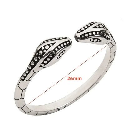 Male Semen Lock Ring Stainless Steel Snake Head Penis Ring Scrotum Restraint Erection Delayed Ejaculation Penis Lock Sex Toy