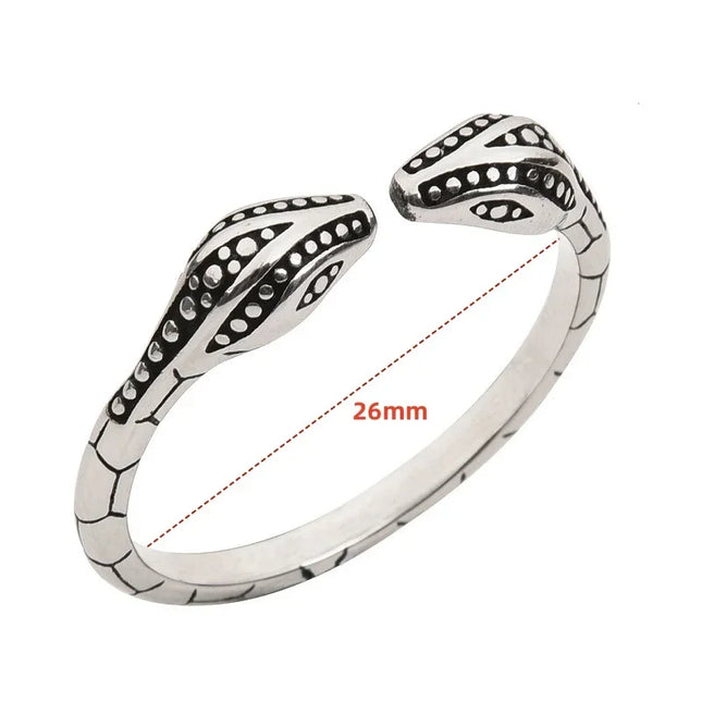 Male Semen Lock Ring Stainless Steel Snake Head Penis Ring Scrotum Restraint Erection Delayed Ejaculation Penis Lock Sex Toy