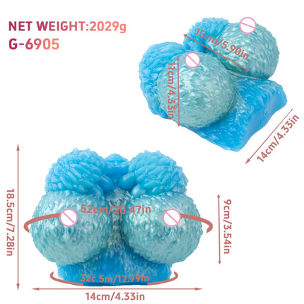 ELKKOST Fantasy Silicone Breast Shape Male Masturbator Pocket Pussy Toy Realistic Skin Touch Vaginal Channel Adult Sex Toys