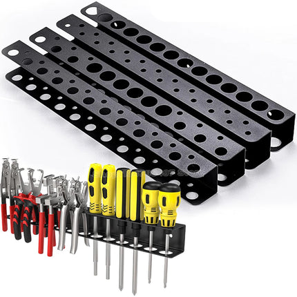 Screwdriver Plier Storage Rack Metal Heavy Duty Wall Mounted Tools Organizer for Garage Workshop Multifunctional Tool Management