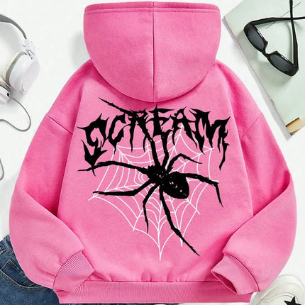 Tween Girl Children Hoodies Casual Comfortable Loose Long Sleeve Tops Sweatshirts Kids Cartoon Coat Autumn Winter Clothes
