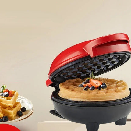 Mini Breakfast Maker Heart Shape Round Waffle Breakfast Maker Household Light Food Donut Maker Cocina Electrica Вафельница
